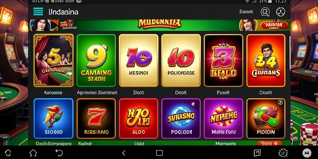 Tampilan menu utama yang user-friendly.