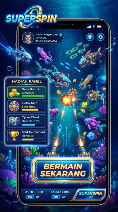 Galeri pratinjau visual superspin build APK resmi terbaru